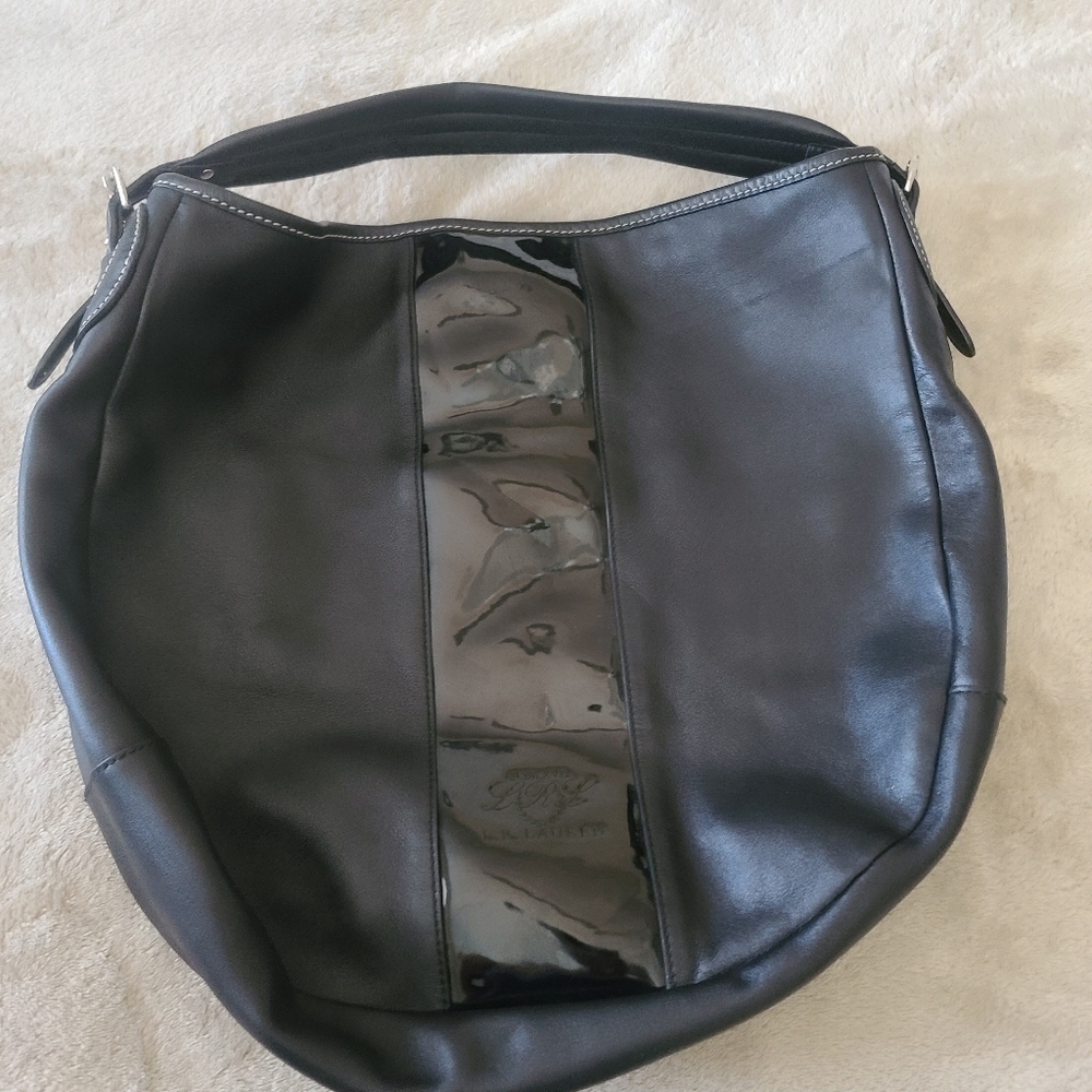 Ralph Lauren Black Handbag Purse.